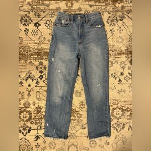 Abercrombie high rise ankle jeans